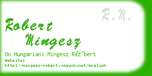 robert mingesz business card